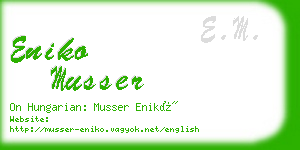 eniko musser business card